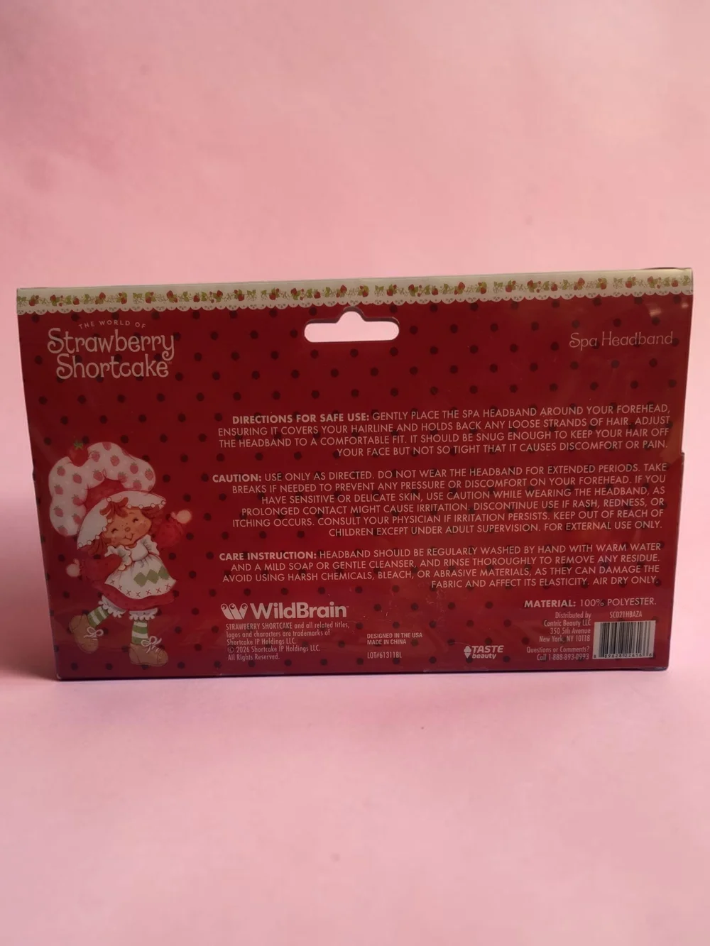 Buy Now Strawberry Shortcake Spa Headband NWT